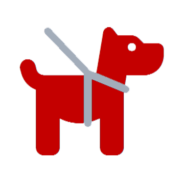 picture of dog on leash icon